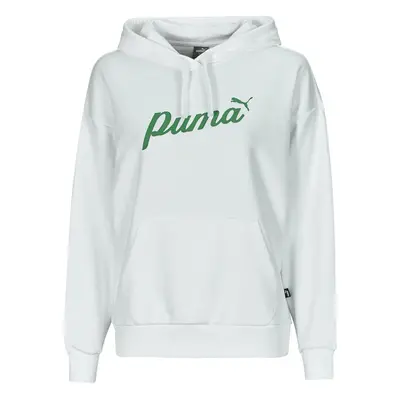 Puma ESS+ BLOSSOM SCRIPT HOODIE TR Bílá