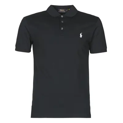 Polo Ralph Lauren POLO CINTRE SLIM FIT EN COTON STRETCH MESH LOGO PONY PLAYER Černá