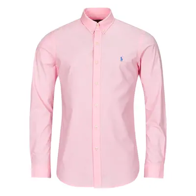 Polo Ralph Lauren CHEMISE AJUSTEE SLIM FIT EN POPELINE UNIE Růžová