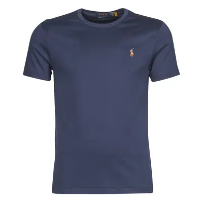 Polo Ralph Lauren T-SHIRT AJUSTE COL ROND EN PIMA COTON LOGO PONY PLAYER MULTICOLO Modrá