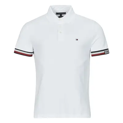 Tommy Hilfiger MONOTYPE FLAG CUFF SLIM FIT POLO Bílá