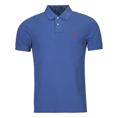 Polo Ralph Lauren POLO COUPE DROITE EN COTON BASIC MESH Modrá