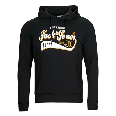 Jack & Jones JJELOGO SWEAT HOOD 2 COL 23/24 Černá