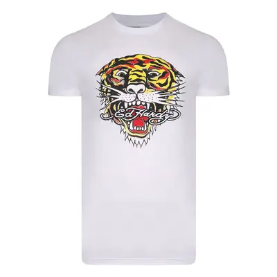 Ed Hardy Tiger mouth graphic t-shirt white Bílá