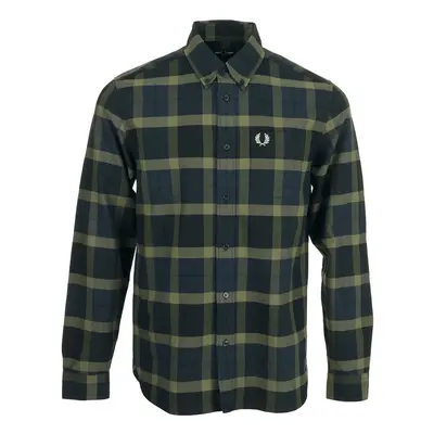 Fred Perry Tartan Shirt Zelená