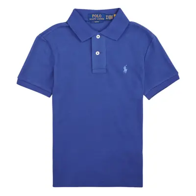 Polo Ralph Lauren SLIM POLO-TOPS-KNIT Modrá