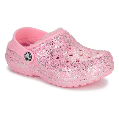 Crocs Classic Lined Glitter Clog K Růžová