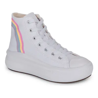 Converse CHUCK TAYLOR ALL STAR MOVE PLATFORM RAINBOW CLOUD HI Bílá