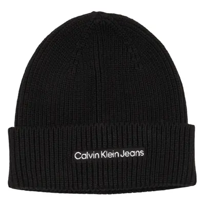 Calvin Klein Jeans INSTITUTIONAL BEANIE Černá