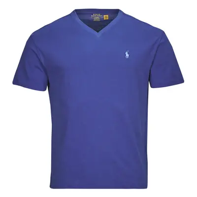 Polo Ralph Lauren T-SHIRT AJUSTE COL V EN COTON Modrá