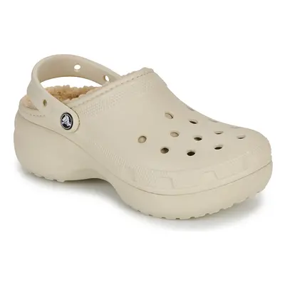 Crocs Classic Platform Lined Clog W Béžová