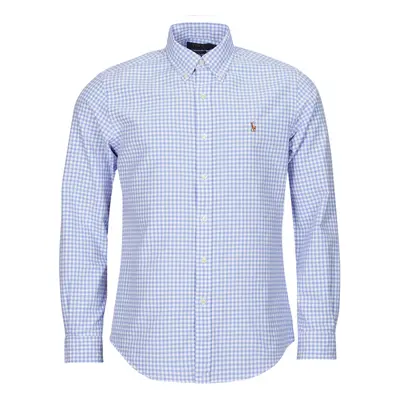 Polo Ralph Lauren CHEMISE COUPE DROITE EN OXFORD PETITS CARREAUX VICHY Modrá