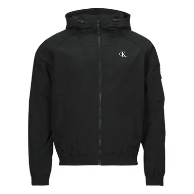 Calvin Klein Jeans HOODED PADDED HARRINGTON Černá