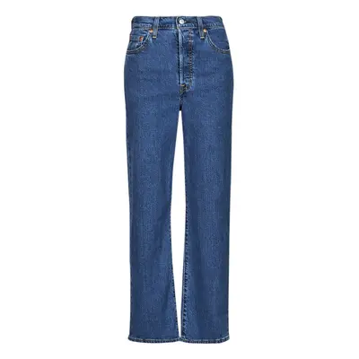 Levis RIBCAGE STRAIGHT ANKLE Lightweight Modrá