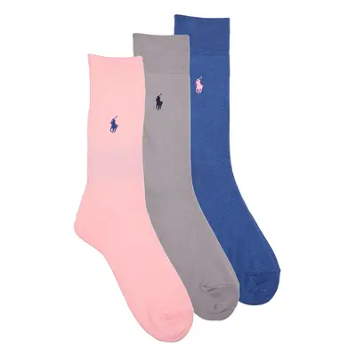 Polo Ralph Lauren 84023PK-MERC 3PK-CREW SOCK-3 PACK ruznobarevne