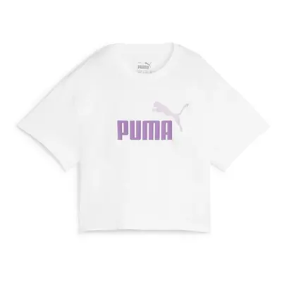 Puma GRILS LOGO CROPPED TEE Bílá