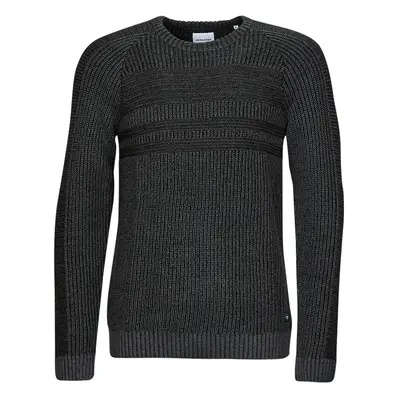 Jack & Jones JJPOWER KNIT CREW NECK Šedá