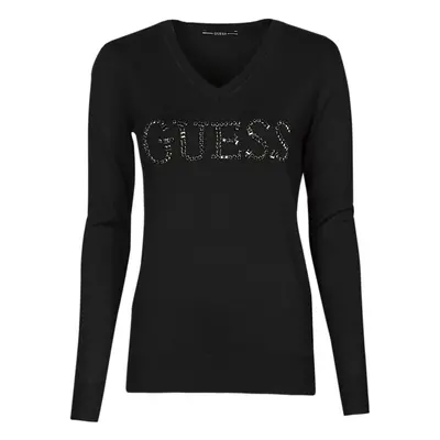 Guess ODETTE VN LS SWEATER Černá