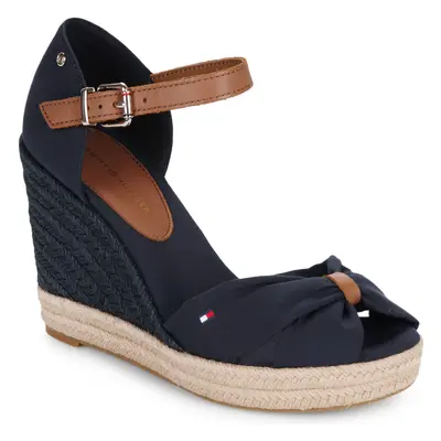 Tommy Hilfiger BASIC OPEN TOE HIGH WEDGE Tmavě modrá