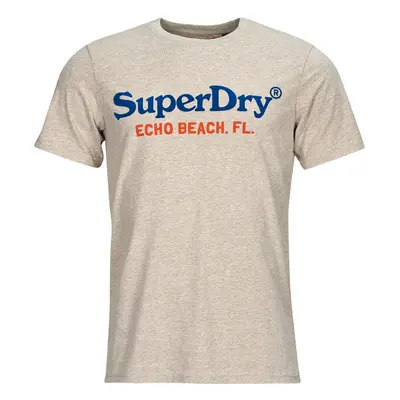 Superdry VENUE DUO LOGO T SHIRT Béžová