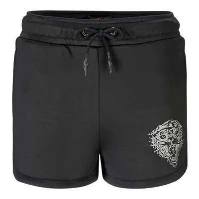 Ed Hardy Tiger glow runner short black Černá