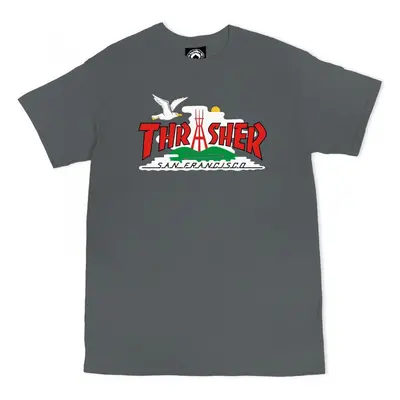 Thrasher T-shirt the city Šedá