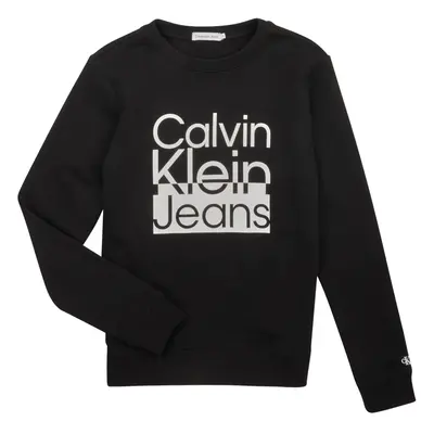 Calvin Klein Jeans BOX LOGO SWEATSHIRT Černá