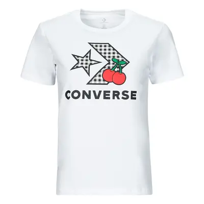 Converse CHERRY STAR CHEVRON INFILL TEE WHITE Bílá