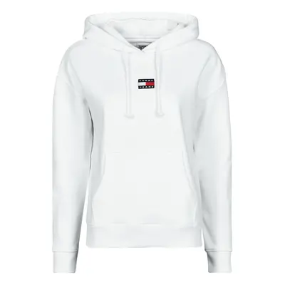 Tommy Jeans TJW TOMMY CENTER BADGE HOODIE Bílá