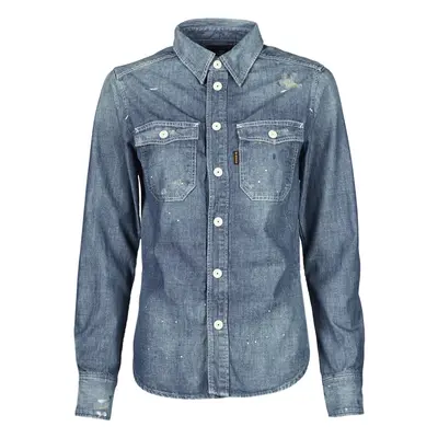 G-Star Raw KICK BACK WORKER SHIRT WMN L\S Modrá