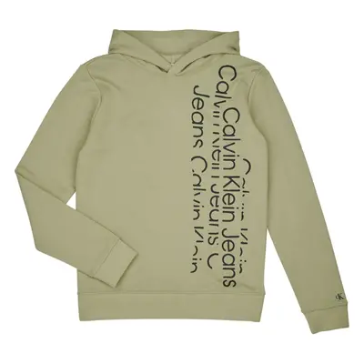 Calvin Klein Jeans REPEAT INSTITUTIONAL LOGO HOODIE Khaki