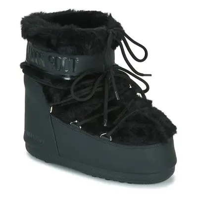 Moon Boot Moon Boot Icon Low Faux Fur Černá