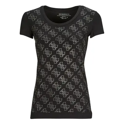 Guess SS VN 4G ALLOVER TEE Černá