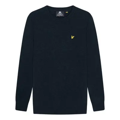 Lyle And Scott Crew neck lambswool blend jumper Modrá