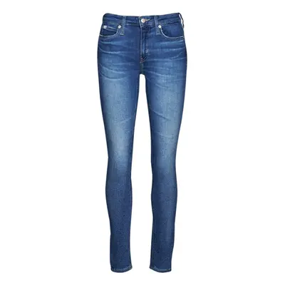 Calvin Klein Jeans MID RISE SKINNY Modrá