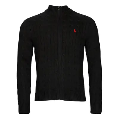 Polo Ralph Lauren S224SC23-LSCABLEFZPP-LONG SLEEVE-FULL ZIP Černá