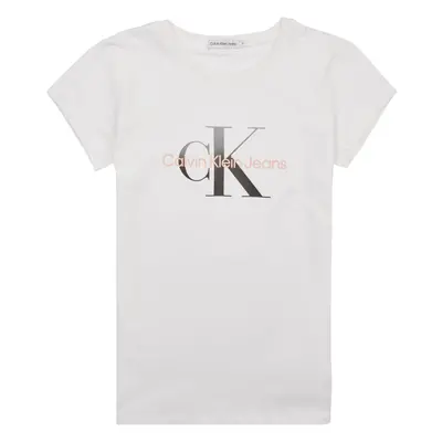 Calvin Klein Jeans GRADIENT MONOGRAM T-SHIRT Bílá