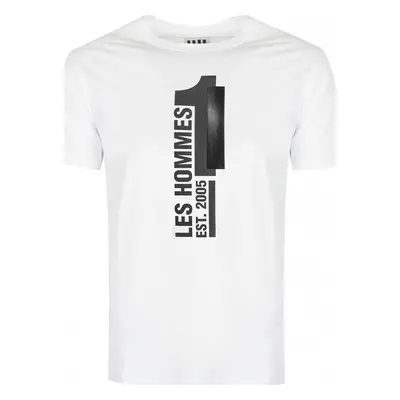 Les Hommes LLT205 721P | Round Neck T-Shirt Bílá