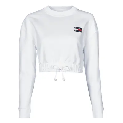 Tommy Jeans TJW SUPER CROPPED BADGE CREW Bílá