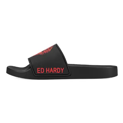 Ed Hardy Sexy beast sliders black-red Červená