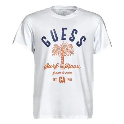 Guess SURF HOUSE CN SS TEE Bílá