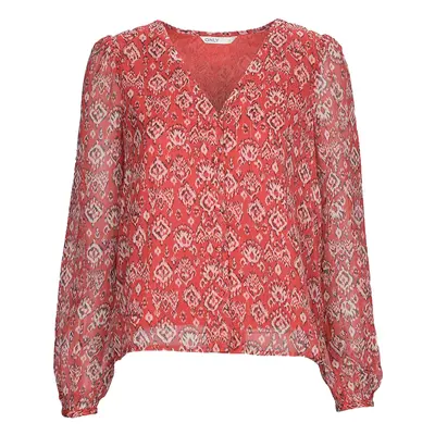 Only ONLHARPER L/S LUREX TOP Červená