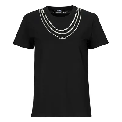 Karl Lagerfeld karl necklace t-shirt Černá