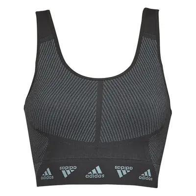 adidas STUDIO AEROKNIT BRA - LIGHT SUPPORT Šedá