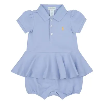 Polo Ralph Lauren SS PEPLUM BU-ONE PIECE-SHORTALL Modrá