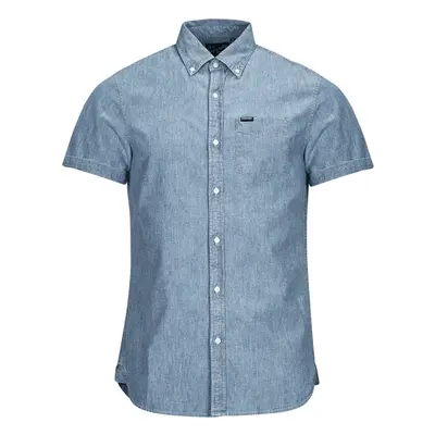 Superdry VINTAGE OXFORD S/S SHIRT Modrá