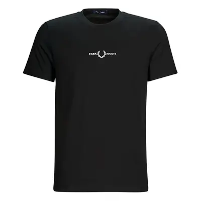 Fred Perry EMBROIDERED T-SHIRT Černá