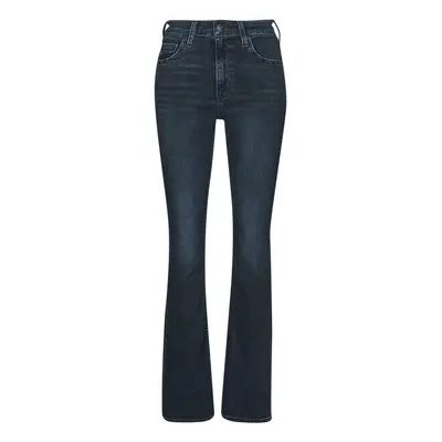 Levis 725 HIGH RISE SLIT BOOTCUT Modrá