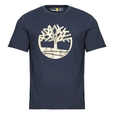 Timberland Camo Tree Logo Short Sleeve Tee Tmavě modrá