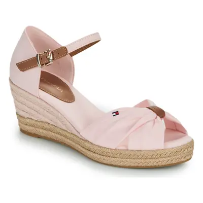 Tommy Hilfiger BASIC OPEN TOE MID WEDGE Růžová